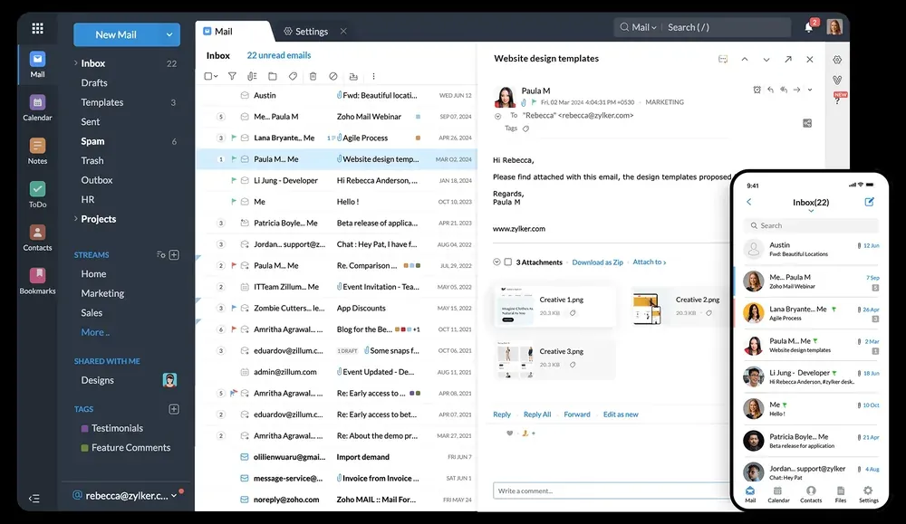 Business email service preview