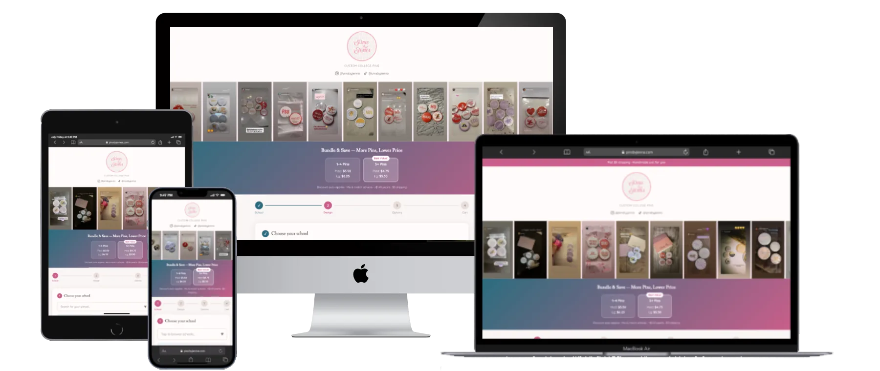 Pins by Jenna custom college pins ecommerce site